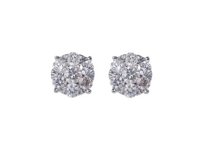 Zlaté náušnice s přírodními diamanty (1,13 ct)