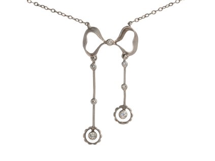 Zlatý náhrdelník s přírodními diamanty