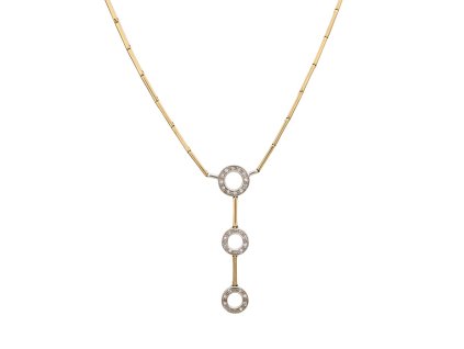 Zlatý náhrdelník s přírodními diamanty
