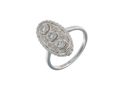 Zlatý prsten s přírodními diamanty 0,36 ct