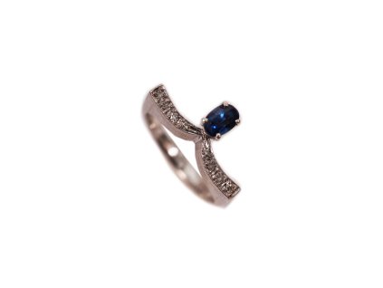 61882 zlaty prsten se safirem a diamanty 1