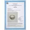 Zlatý prsten s přírodními diamanty ( 0,57 ct, vzácně bílý ) - certifikováno
