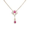Zlatý náhrdelník se syntetickým rubínem