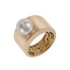 Zlatý prsten s kultivovanou perlou