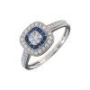 Diamantový prsten se safíry - diamanty 0,40 ct