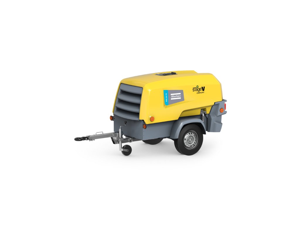 Isometric, front, XAS 58 7, Stage V, diesel compressor For web