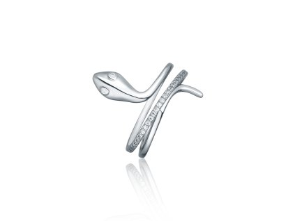 Stříbrný prsten had kroucený