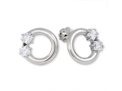 brilio silver jemne krouzky s krystaly 436 001 00491 04 14774893120425