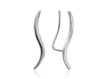 Stříbrné náušnice vlnky provlikaci