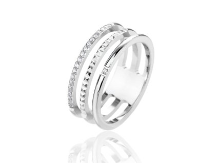 Ocelový prsten tři pruhy