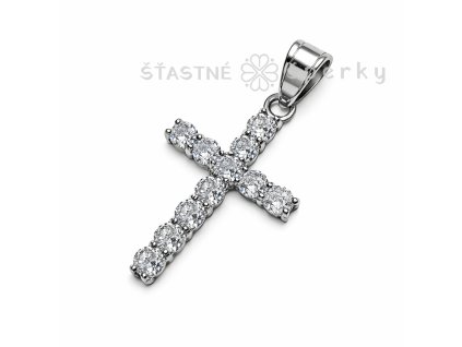 Ocelový křížek s kamínky