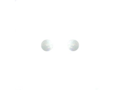 Stříbrné náušnice s bílými opály 6 mm šroubek