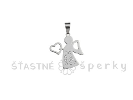 Ocelový přívěsek anděl