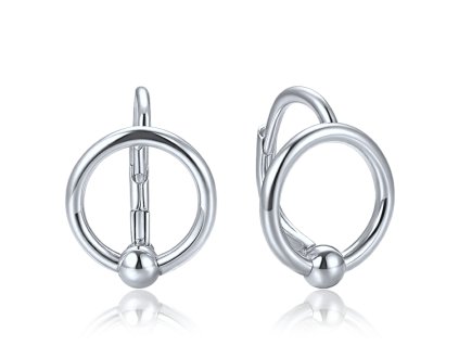 Elegantní stříbrné náušnice kroužky