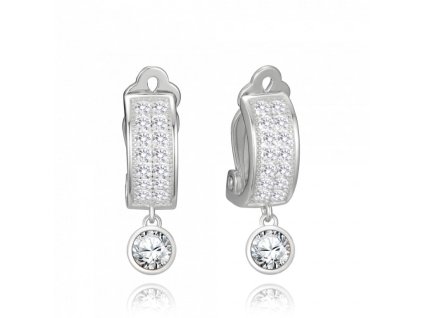 Stříbrné náušnice na klipsy pro uši bez dírek