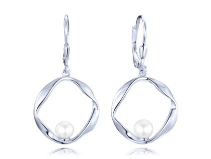 Stříbrné náušnice s přírodními perlami