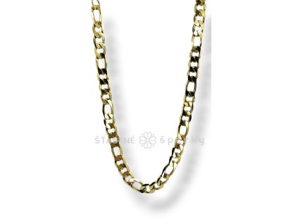 Ocelový pozlacený řetízek FIGARO