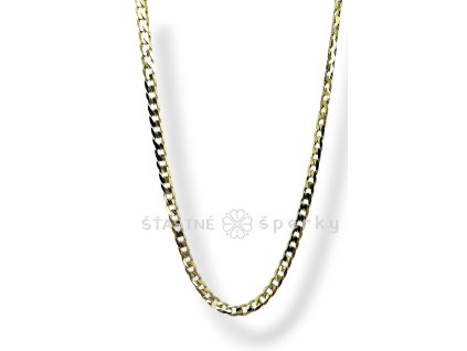 Ocelový pozlacený řetízek pance