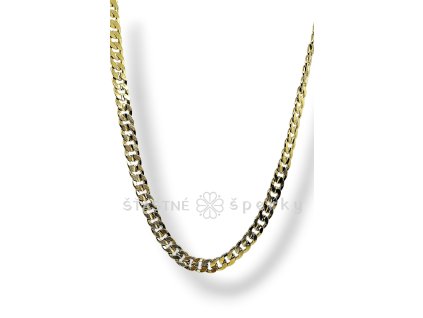 Ocelový pozlacený řetízek pancr vzor