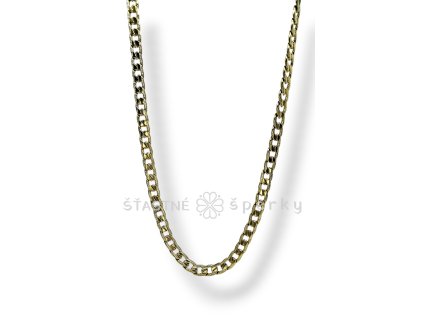 Ocelový pozlacený řetízek pancr vz.