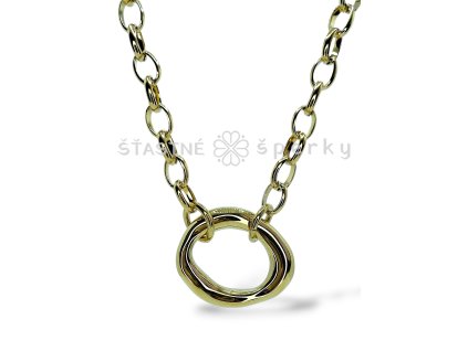Ocelový pozlacený náhrdelník elegantní