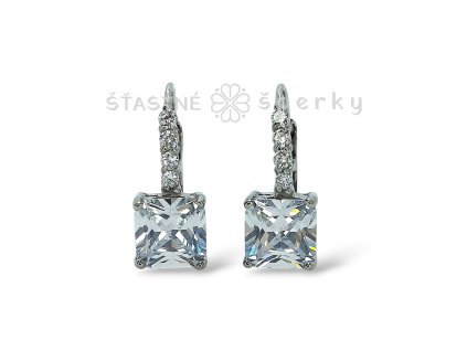 Ocelové náušnice hranaté elegantní