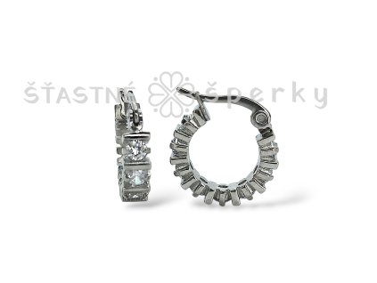 Ocelové kamínkové náušnice