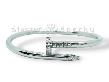 Ocelový náramek hřebík kamínky