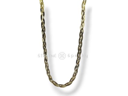 Ocelový pozlacený pletený náhrdelník