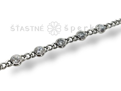 Ocelový náramek s kamínky