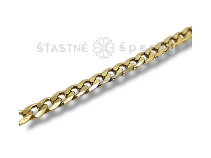 Ocelový pozlacený náramek pancr