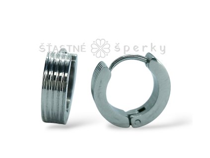 Ocelové náušnice kruhy tenké proužky