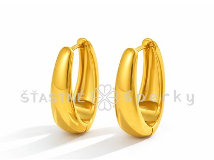 Ocelové pozlacené masivní kruhy