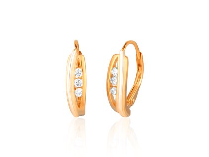 Elegantní náušnice stříbrné rose