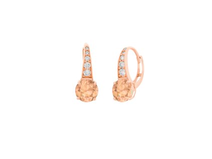 Nádherné rose náušnice medové