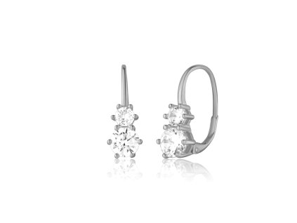 Stříbrné náušnice dva kameny