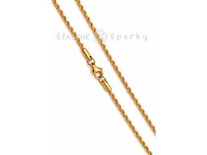 Ocelový pozlacený řetízek valis