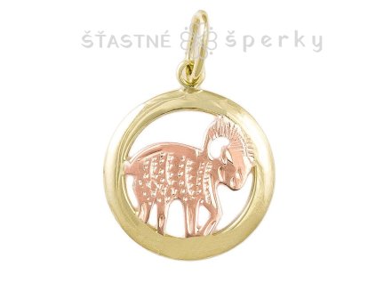 Zlatý přívěsek BERAN v kolečku