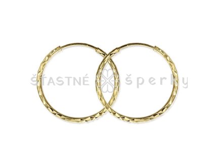 Zlaté náušnice brus 2,5 cm