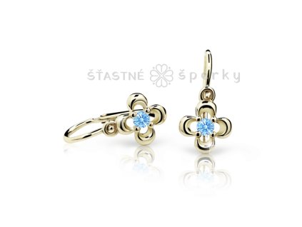 Dětské náušnice kytičky světle modré