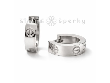 Ocelové náušnice kruhy