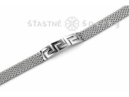 Ocelový náramek řecký vzor