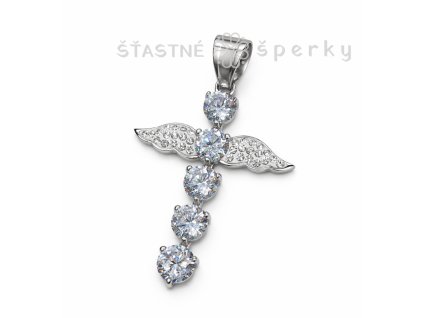 Ocelový kříž s křídly