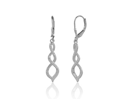 Stříbrné náušnice propletená věčnost