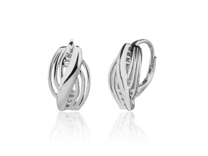 Stříbrné náušnice ovinutý lesk