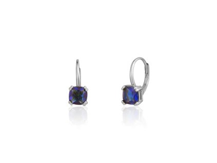 Stříbrné náušnice ZITA tmavě modré
