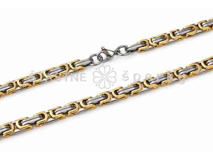 Ocelový řetízek královský kombinace