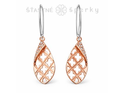 Stříbrné náušnice Aurora Rose