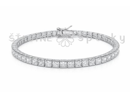 Stříbrný tenisový náramek