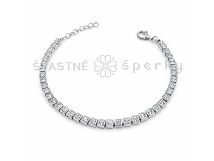 Stříbrný náramek se zirkony